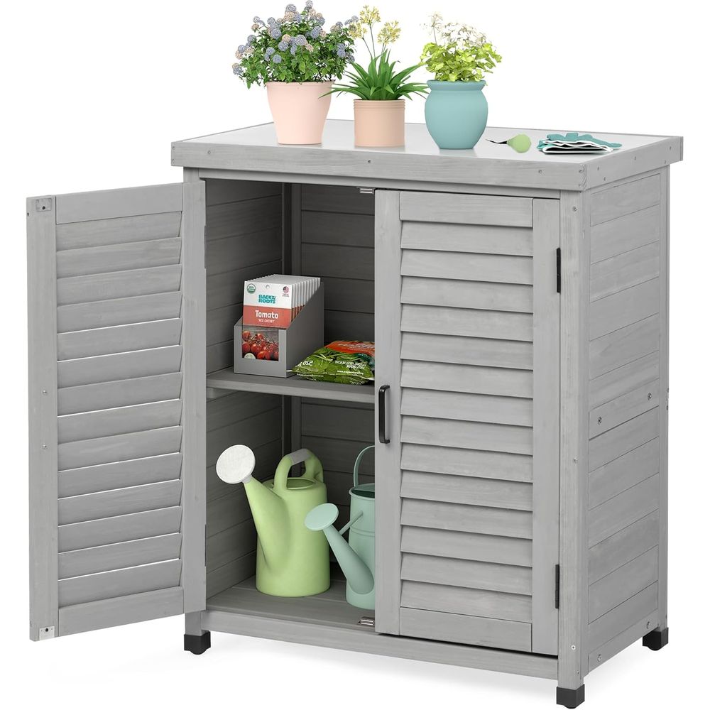Outdoor Furniture Wood - Mobile da Esterno con Armadietto e