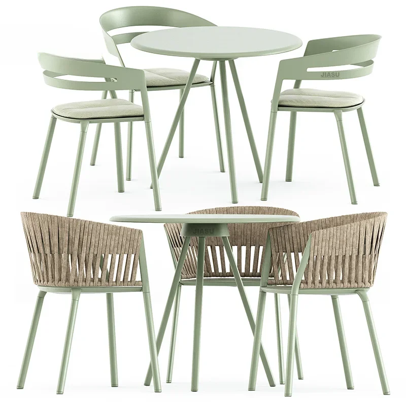 Outdoor Furniture Table And Chairs - 'Mobili da esterno in acciaio, 4