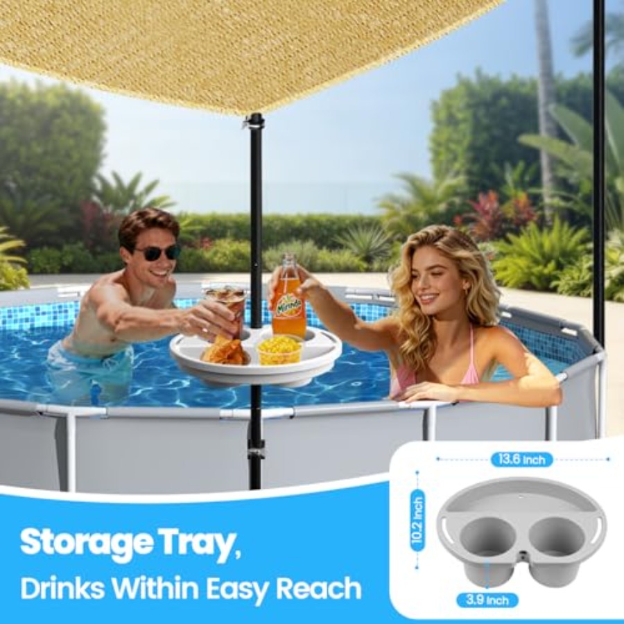 Sun Sail Shade - Tenda Parasole da Esterno con Pali
