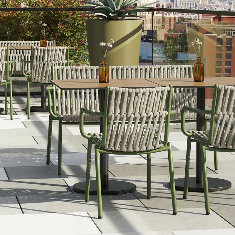 Set Tavolo e Sedie in Rattan e - Outdoor Furniture For Cafe recensione e prezzo