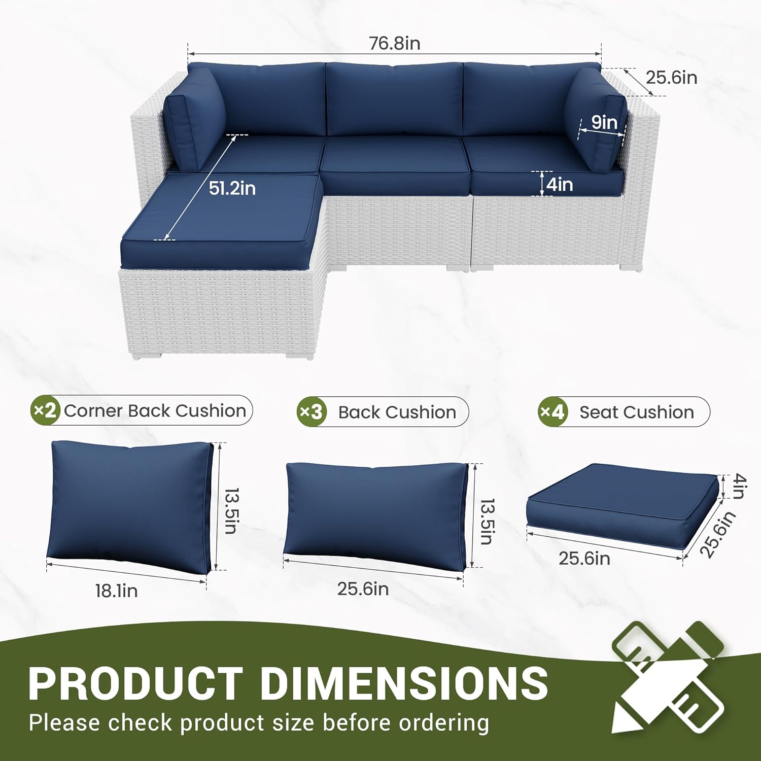 Cuscini di Ricambio per Mobili - Outdoor Furniture Replacement Fabric recensione e prezzo