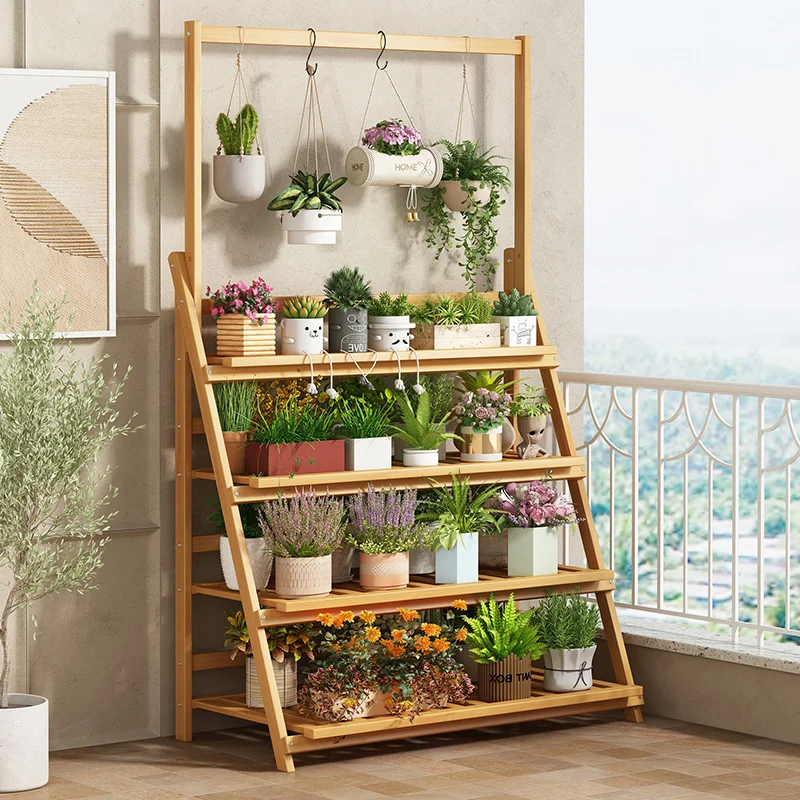 Scaffale per fiori in legno ma - Outdoor Furniture Wood recensione e prezzo