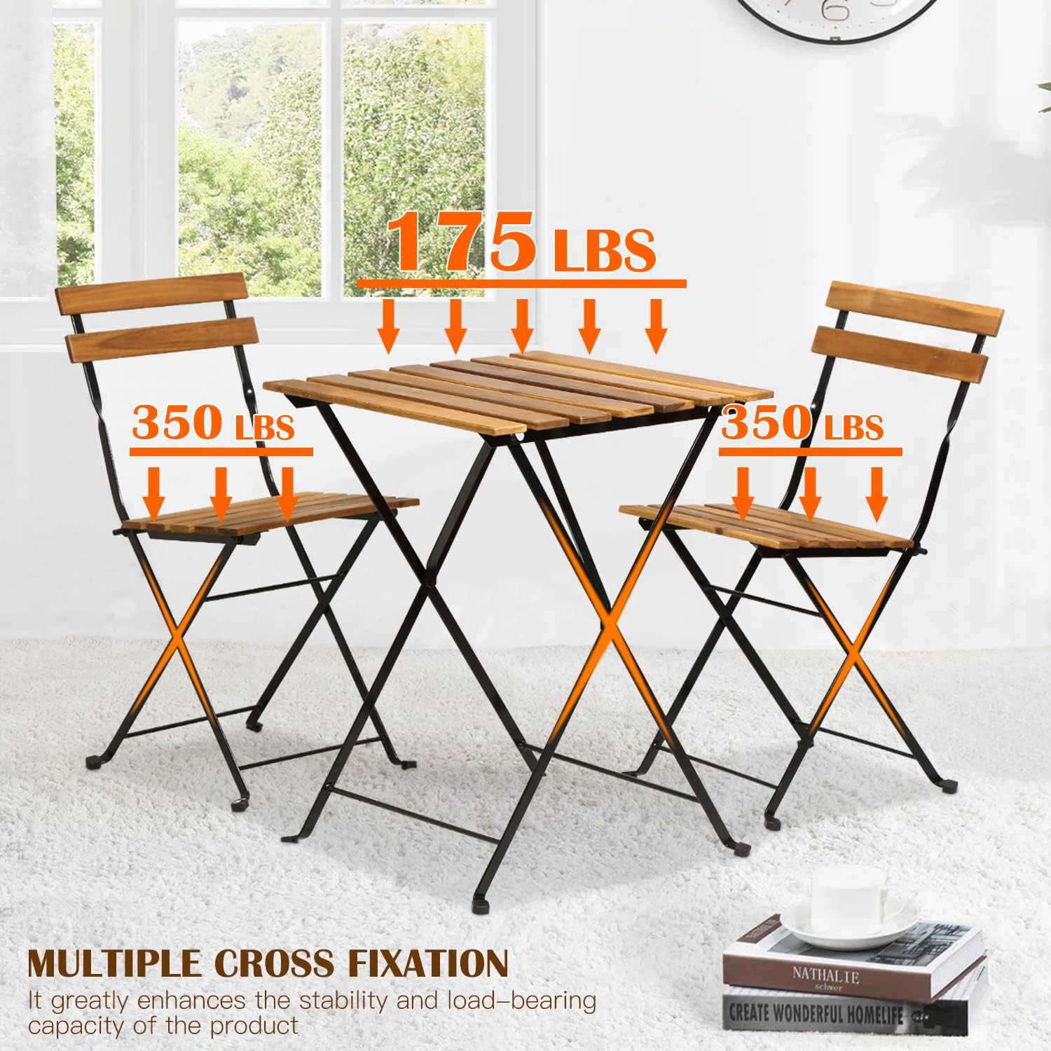 Set da bistrot pieghevole in l - Outdoor Furniture Wood recensione e prezzo