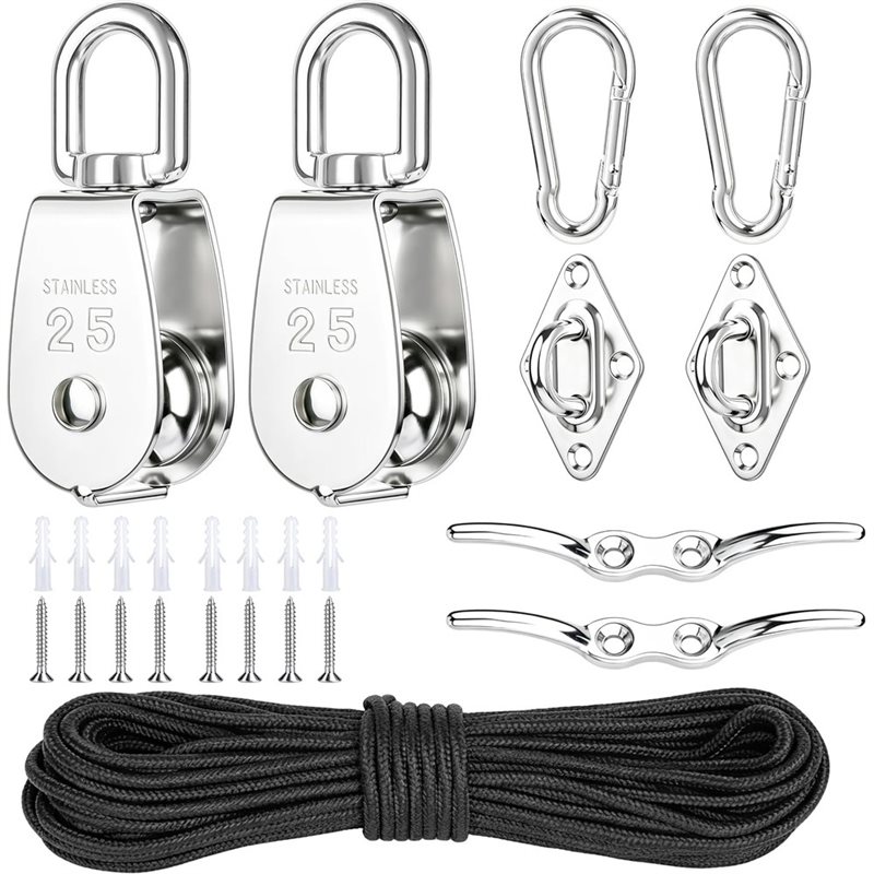 Kit Sistema di Pulegge in Acci - Sun Sail Shade recensione e prezzo