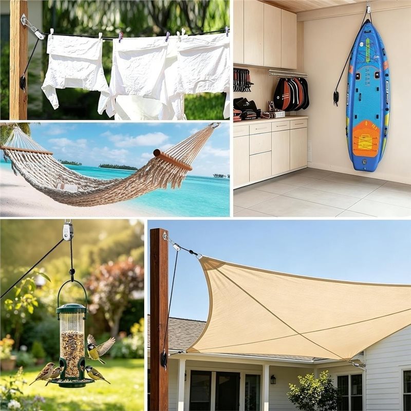 Kit Sistema di Pulegge in Acci - Sun Sail Shade recensione e prezzo