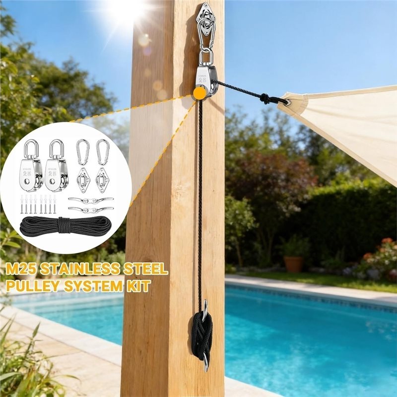 Kit Sistema di Pulegge in Acci - Sun Sail Shade recensione e prezzo